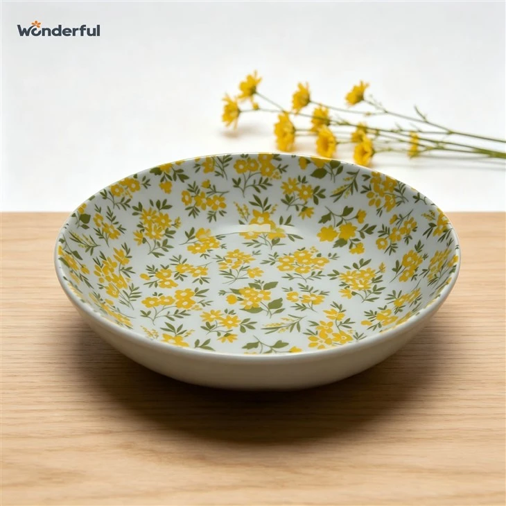 Yellow Ditsy Floral Ceramic Dinnerware Set high quality